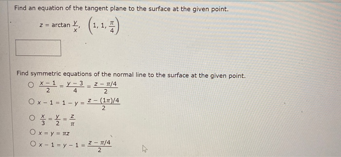 Solved Find an equation of the tangent plane to the surface | Chegg.com