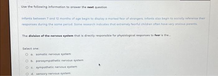 Solved Use the following information to answer the next | Chegg.com