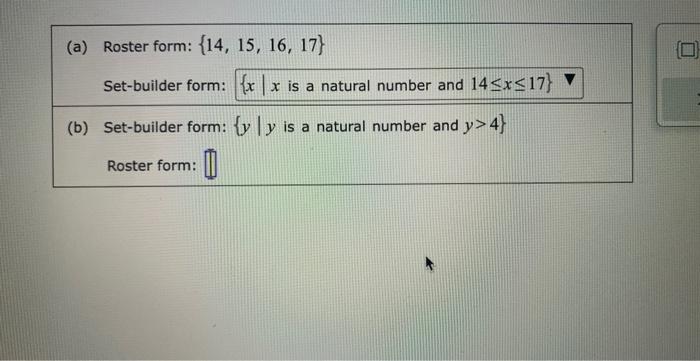 roster form and set builder form examples with answers