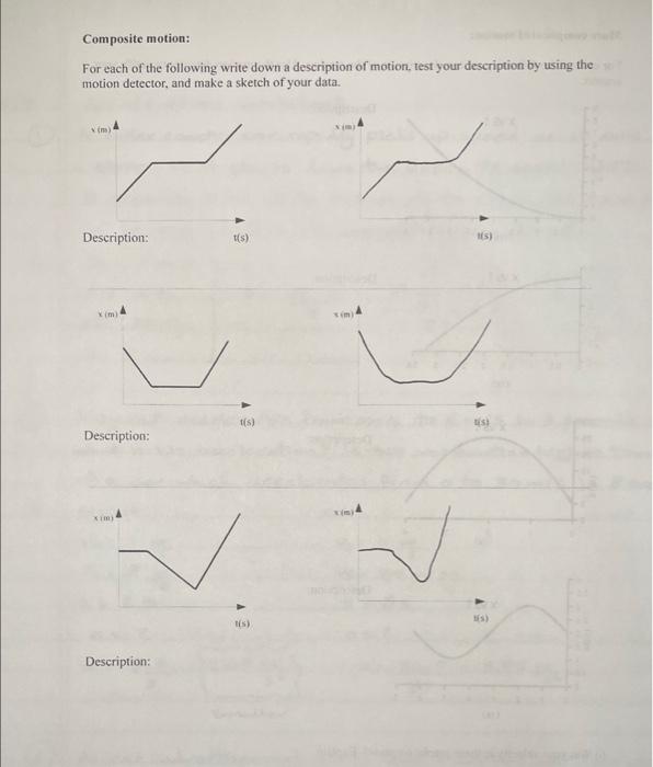 Solved Composite motion For each of the following write