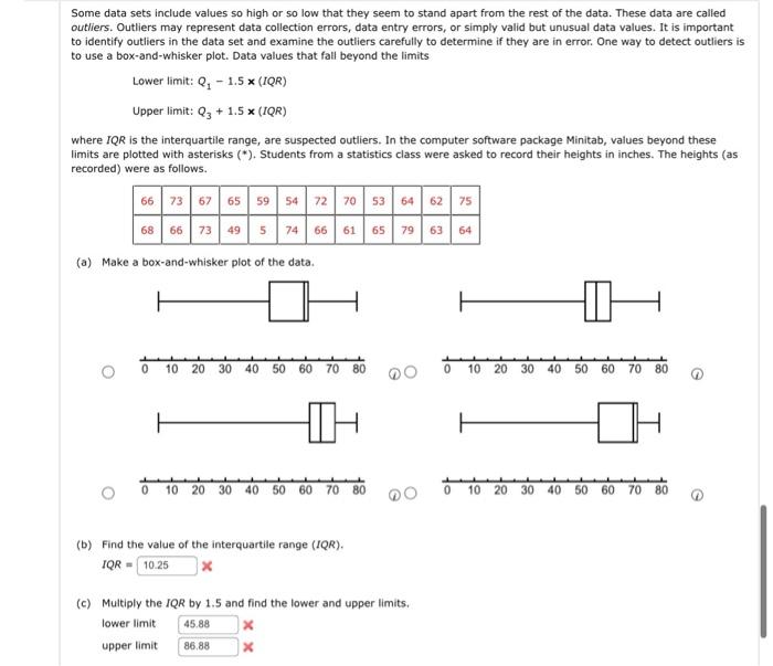 Solved Some data sets include values so high or so low that | Chegg.com ...