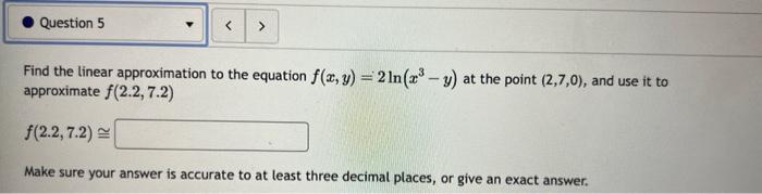 Solved Find the linear approximation to the equation | Chegg.com