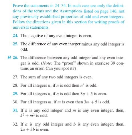 Solved Prove the statements in 24–34. In each case use only | Chegg.com