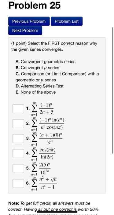 Solved Problem 25 Previous Problem Problem List Next Problem | Chegg.com