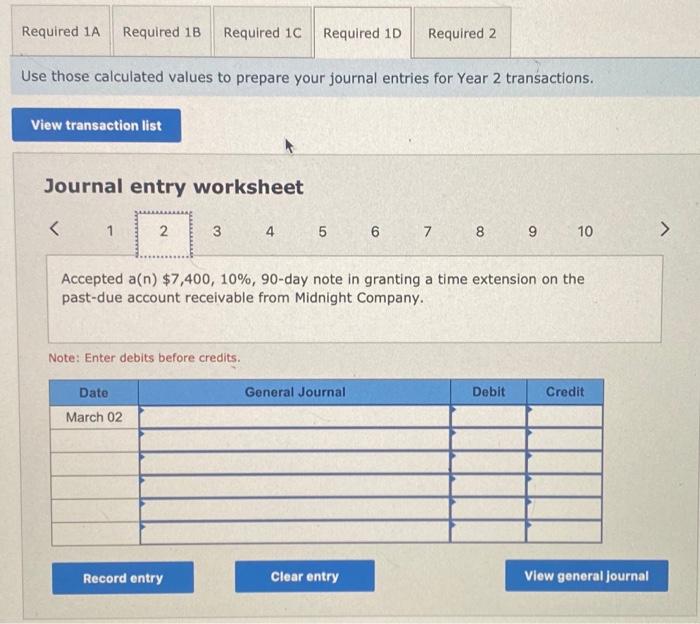 Solved Use those calculated values to prepare your journal | Chegg.com