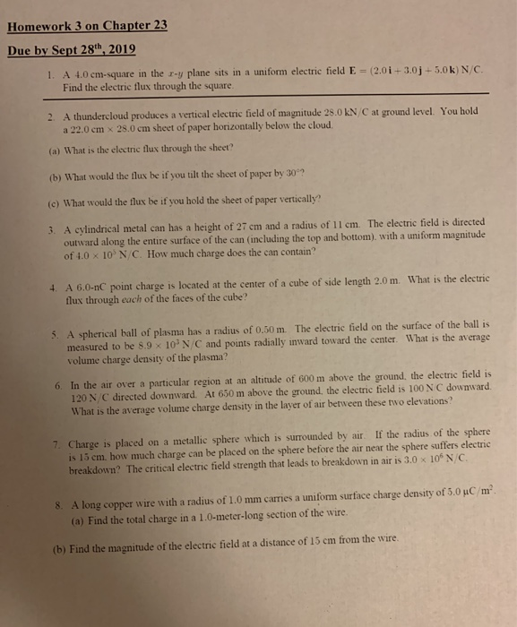 Solved Homework 3 on Chapter 23 Due by Sept 28th, 2019 1. A | Chegg.com