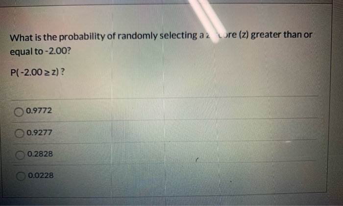 Solved What is the probability of randomly selecting a 2 | Chegg.com