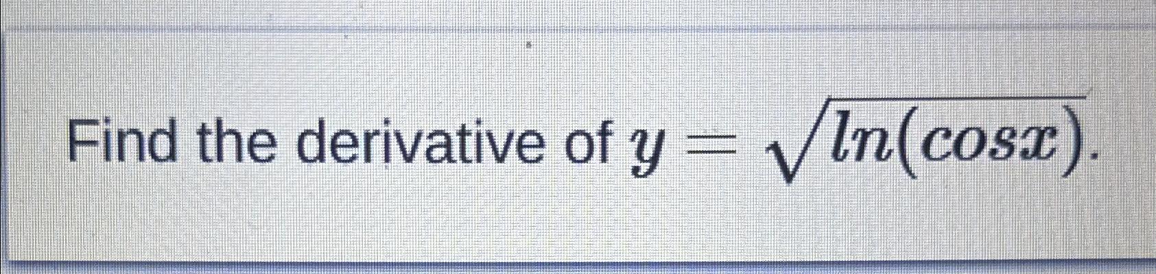 derivative of 2ln cosx