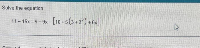 solve this problem 5 9 3 x 2 10 8