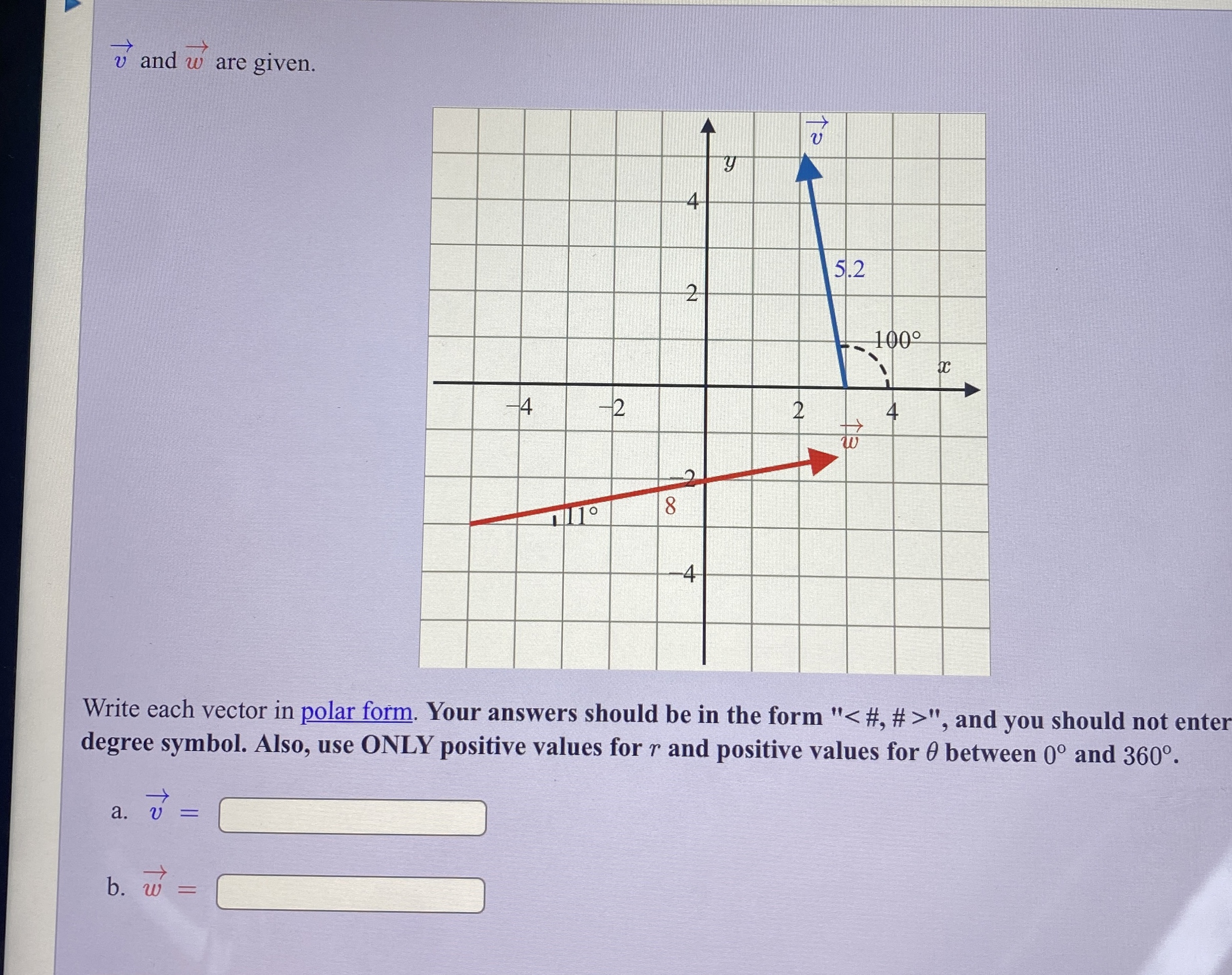 Solved vec(v) ﻿and vec(w) ﻿are given.Write each vector in | Chegg.com