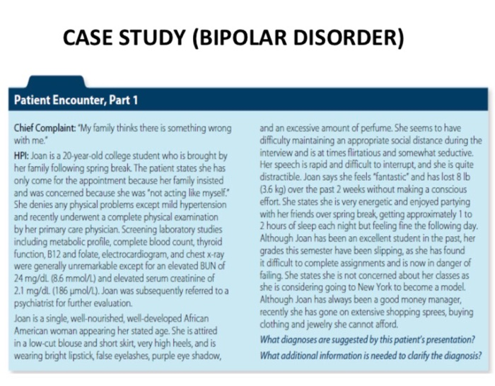 sample case study for bipolar disorder