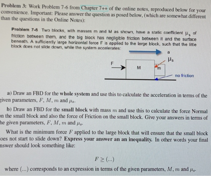 Solved Problem 3: Work Problem 7-6 from Chapter 7++ of the | Chegg.com