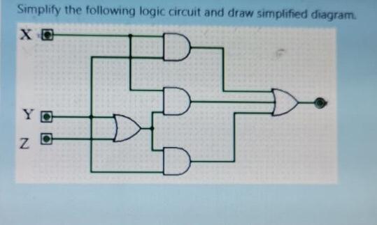 Solved Simplify the following logic circuit and draw | Chegg.com