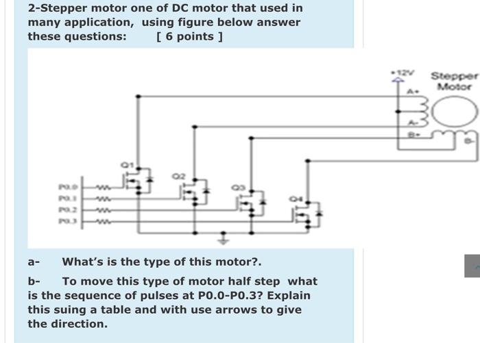 Solved 2-Stepper motor one of DC motor that used in many | Chegg.com
