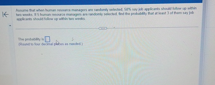 Solved Assume that when human resource managers are randomly | Chegg.com
