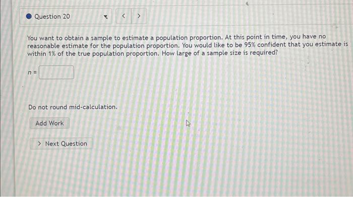 Solved You want to obtain a sample to estimate a population | Chegg.com