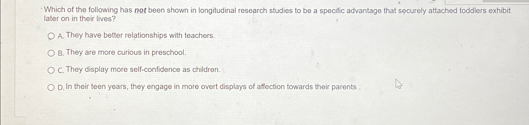 Solved -Which of the following has not been shown in | Chegg.com