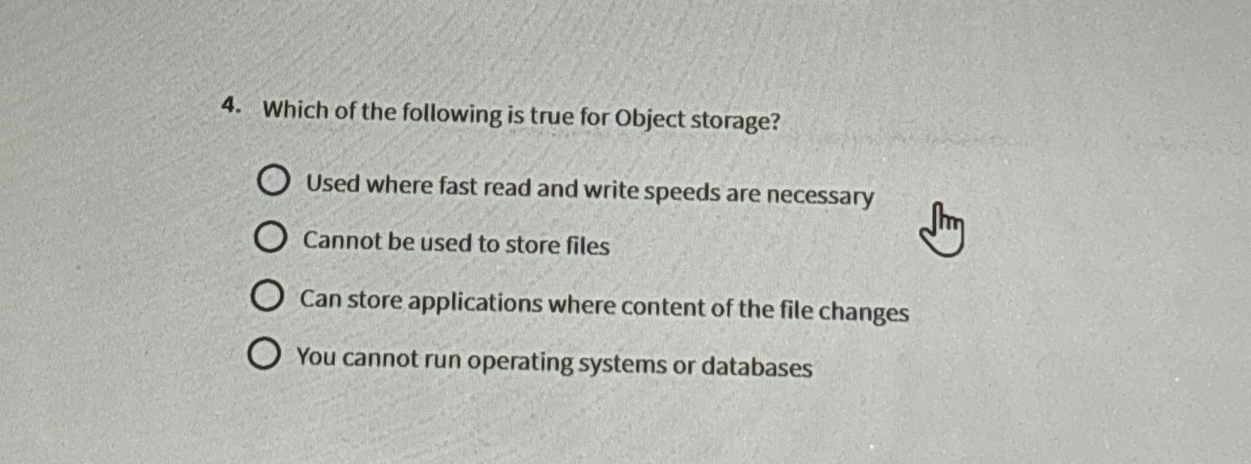 Solved Which of the following is true for Object | Chegg.com