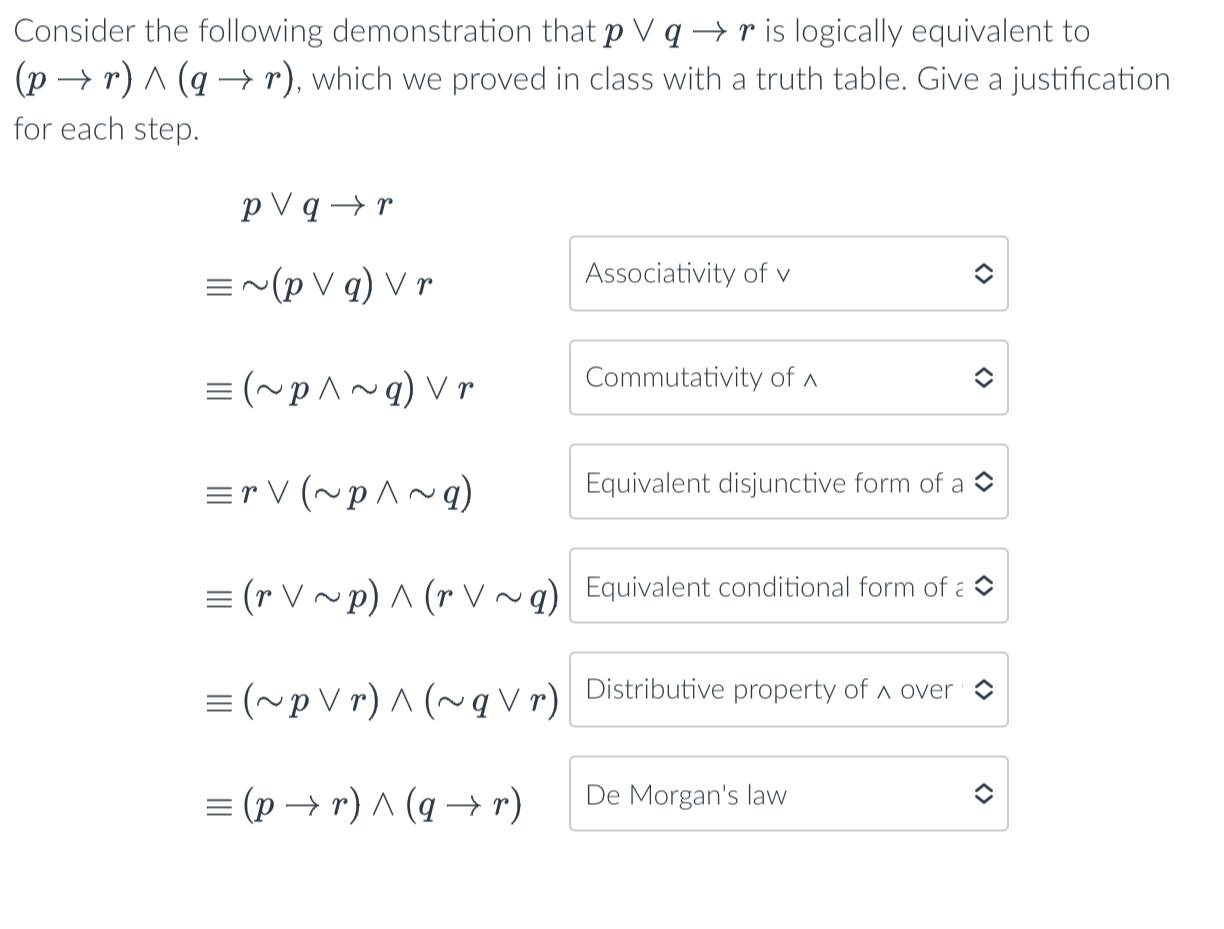 Solved Consider the following demonstration that pvvq→r ﻿is | Chegg.com