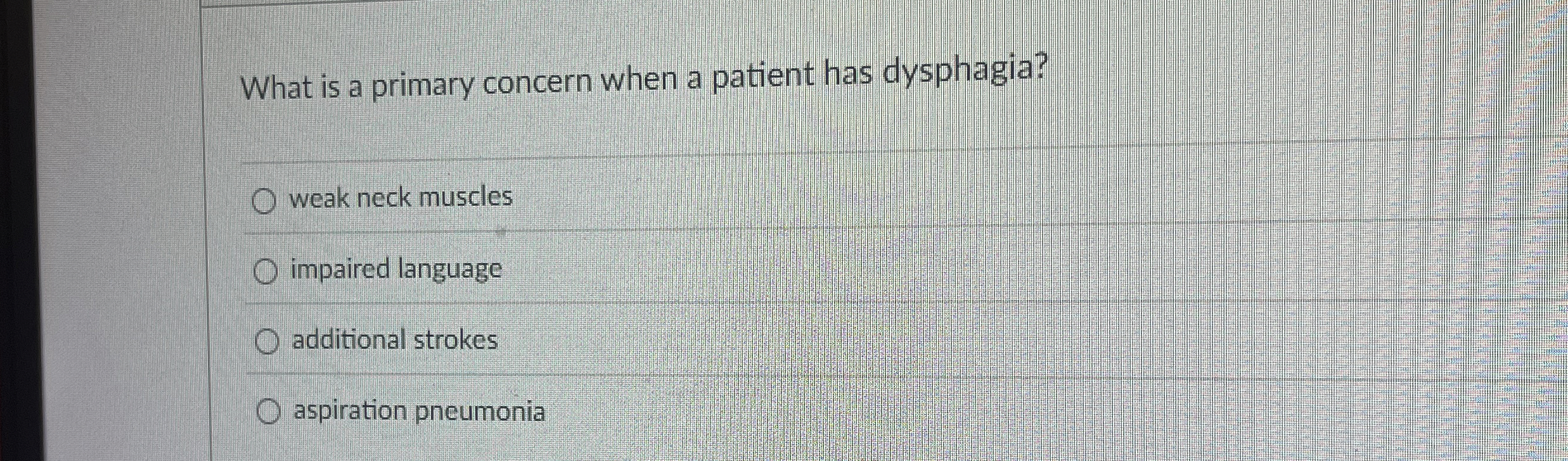 Solved What is a primary concern when a patient has | Chegg.com