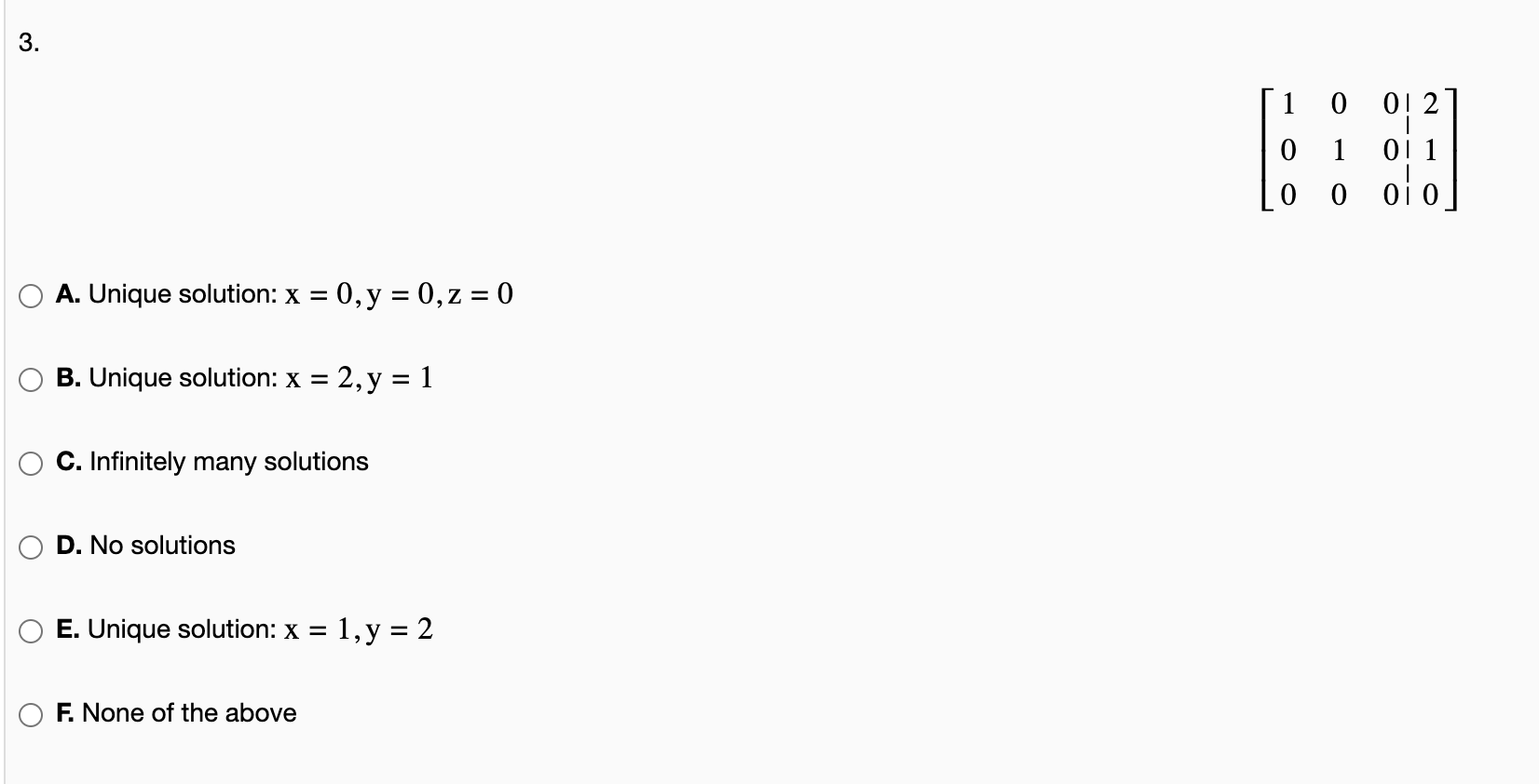 IS 1 0 UNDEFINED OR NO SOLUTION visual data 8
