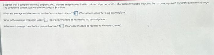 Solved Suppose That A Company Currently Employs 2,000 | Chegg.com