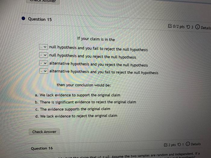 after you provide a statement of the null hypothesis you