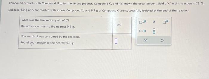 Solved Compound A reacts with Compound B to form only one | Chegg.com