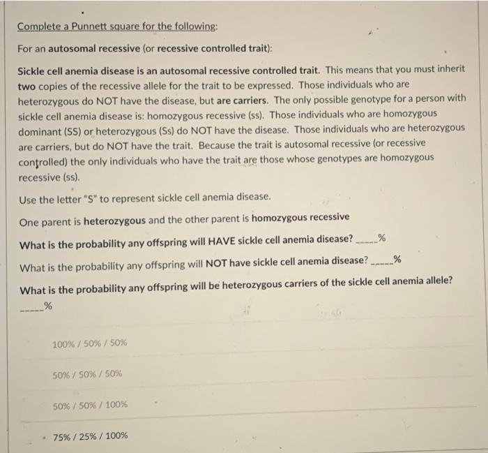 Solved Question 2 0/0.5 pts Complete a Punnett square for | Chegg.com