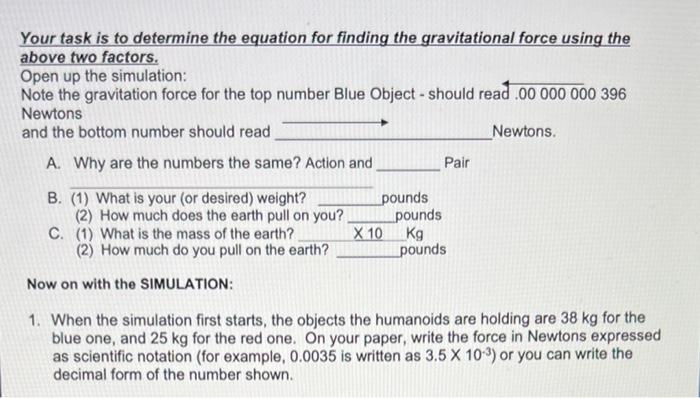 Solved Your task is to determine the equation for finding | Chegg.com