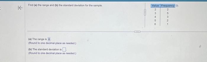 Solved Find (a) the range and (b) the standard deviation for | Chegg.com