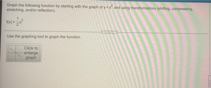 Solved Graph the following function by starting with the | Chegg.com