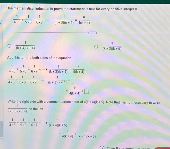 Solved Use mathematical induction to prove the statement is | Chegg.com