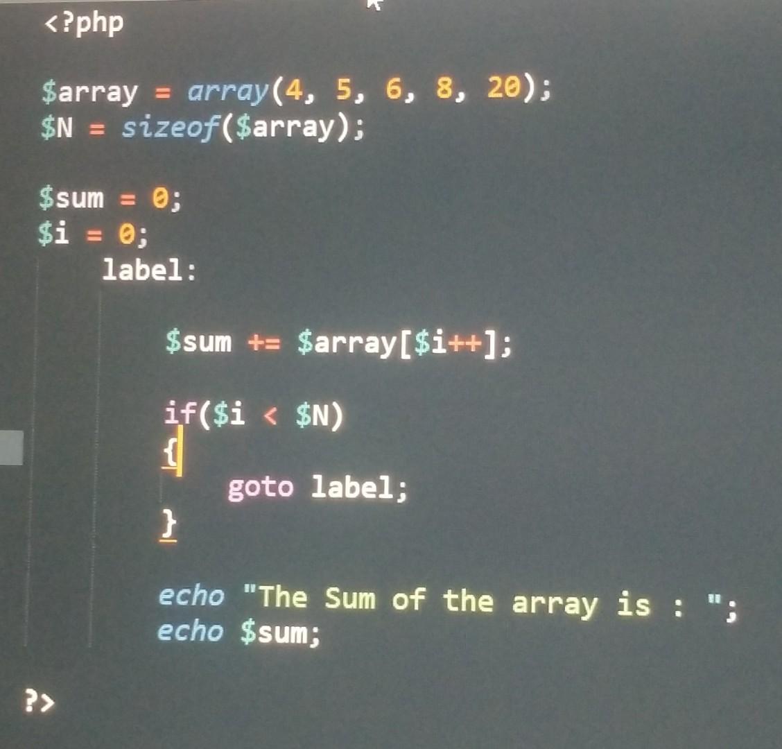 Solved This code computes the sum of the array values | Chegg.com