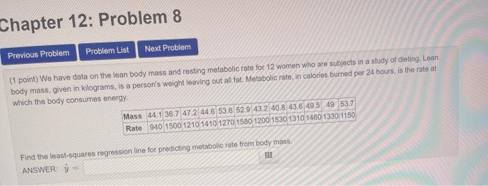Solved Chapter 12: Problem 8 Previous Problem Problem List | Chegg.com