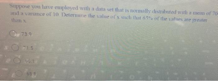 Solved Suppose you have employed with a data set that is | Chegg.com