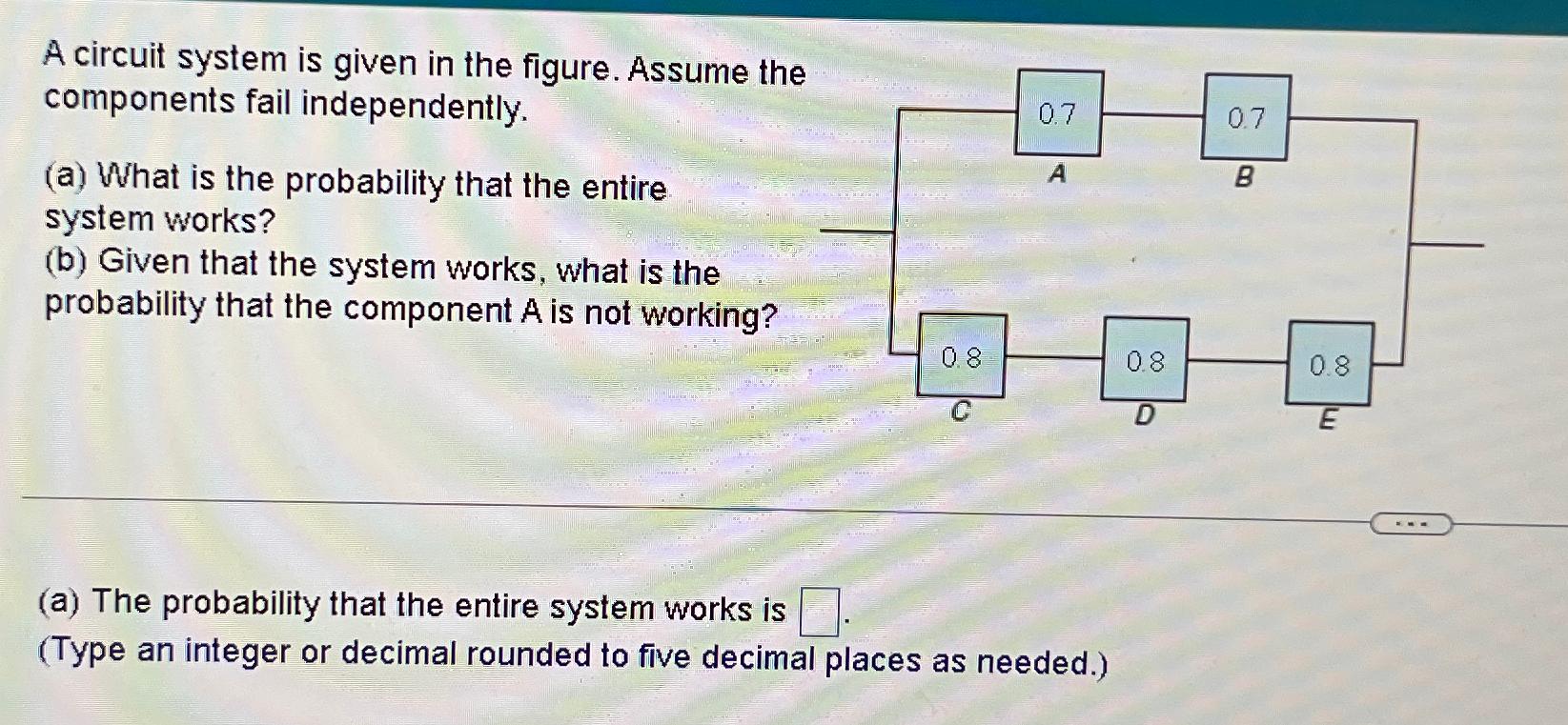 Solved A circuit system is given in the figure. Assume the | Chegg.com