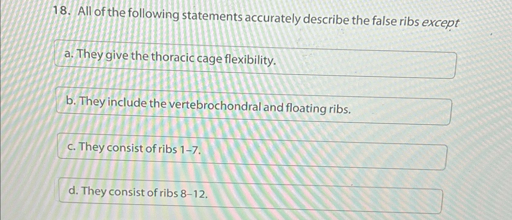 Solved All of the following statements accurately describe | Chegg.com