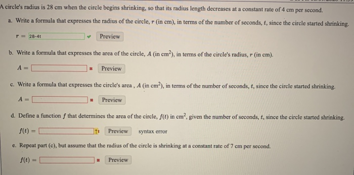 solved-a-circle-s-radius-is-28-cm-when-the-circle-begins-chegg