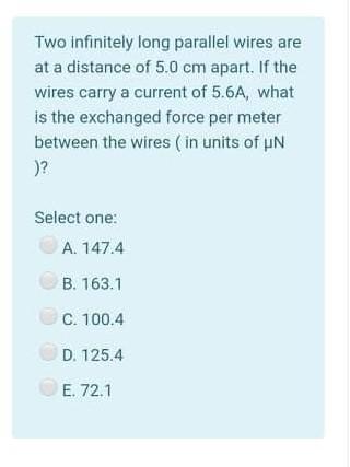 Solved Two Infinitely long parallel wires are at a distance | Chegg.com