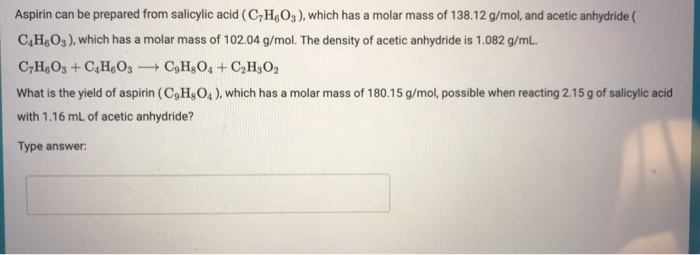 Acetic Anhydride Molar Mass slidesharedocs