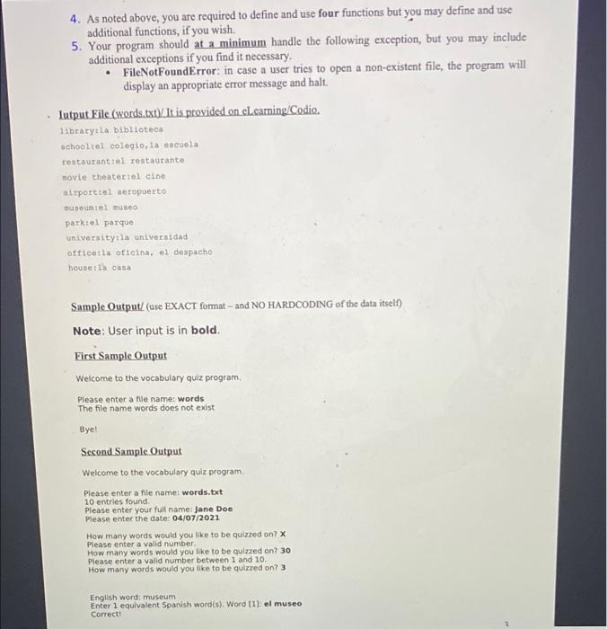 Solved Project Objectives Use a dictionary to store data | Chegg.com image.