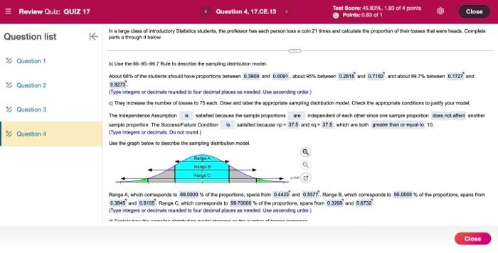 joarts a treough d below b) Uoe the \( 69-95-99.7 \) | Chegg.com