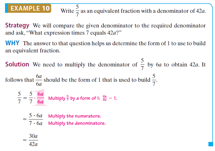 Solved: Write each fraction as an equivalent fraction with the