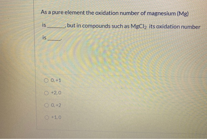 what is the oxidation number of magnesium in mg no3 2