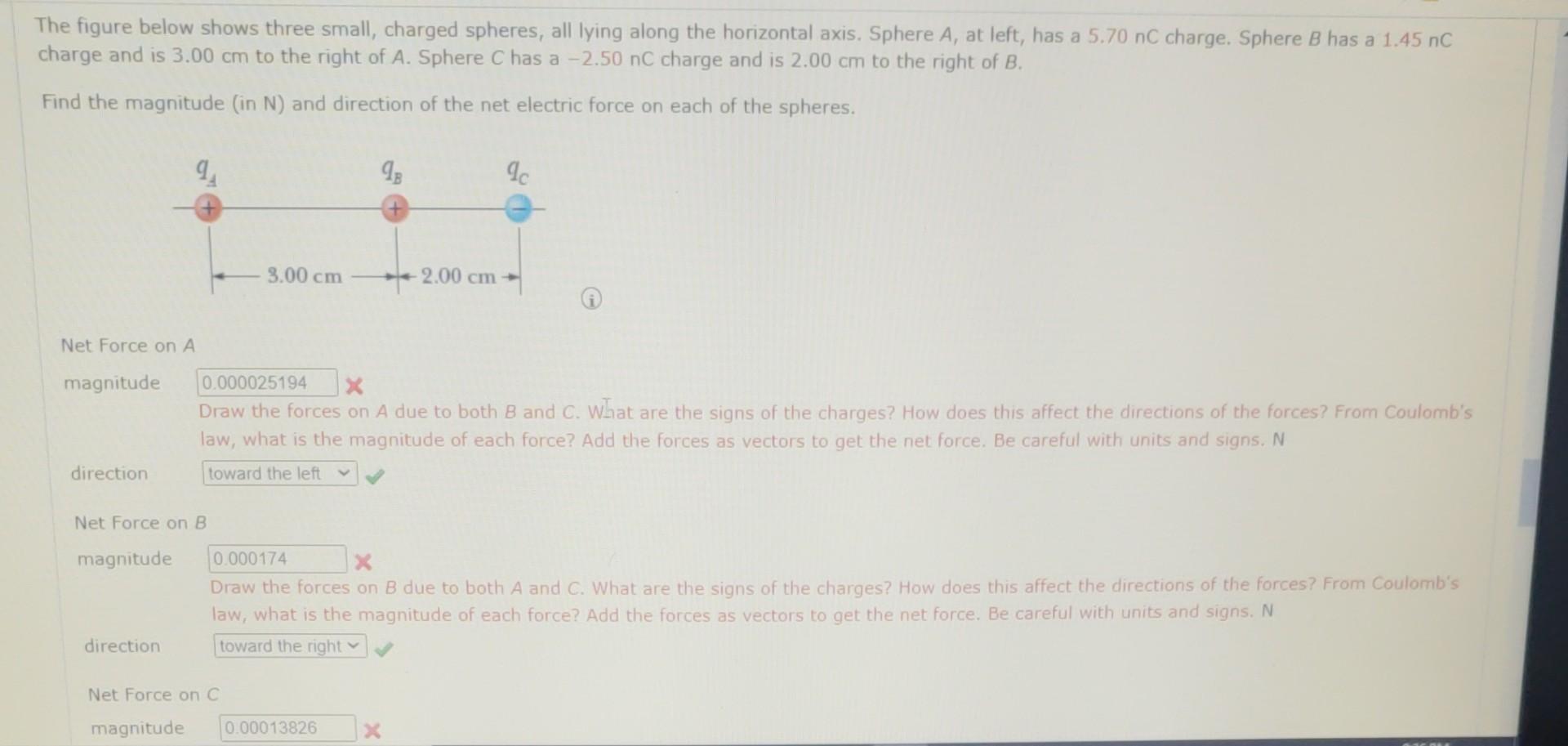 Solved The Figure Below Shows Three Small, Charged Spheres, | Chegg.com