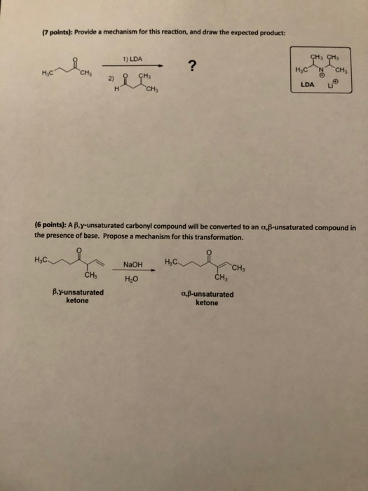 Solved 17 Points): Provide A Mechanism For This Reaction, | Chegg.com