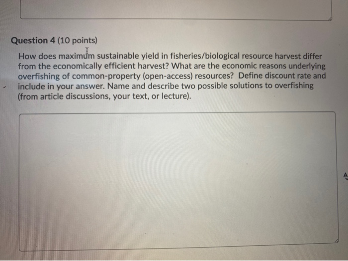 Solved Question 4 (10 points) How does maximum sustainable | Chegg.com