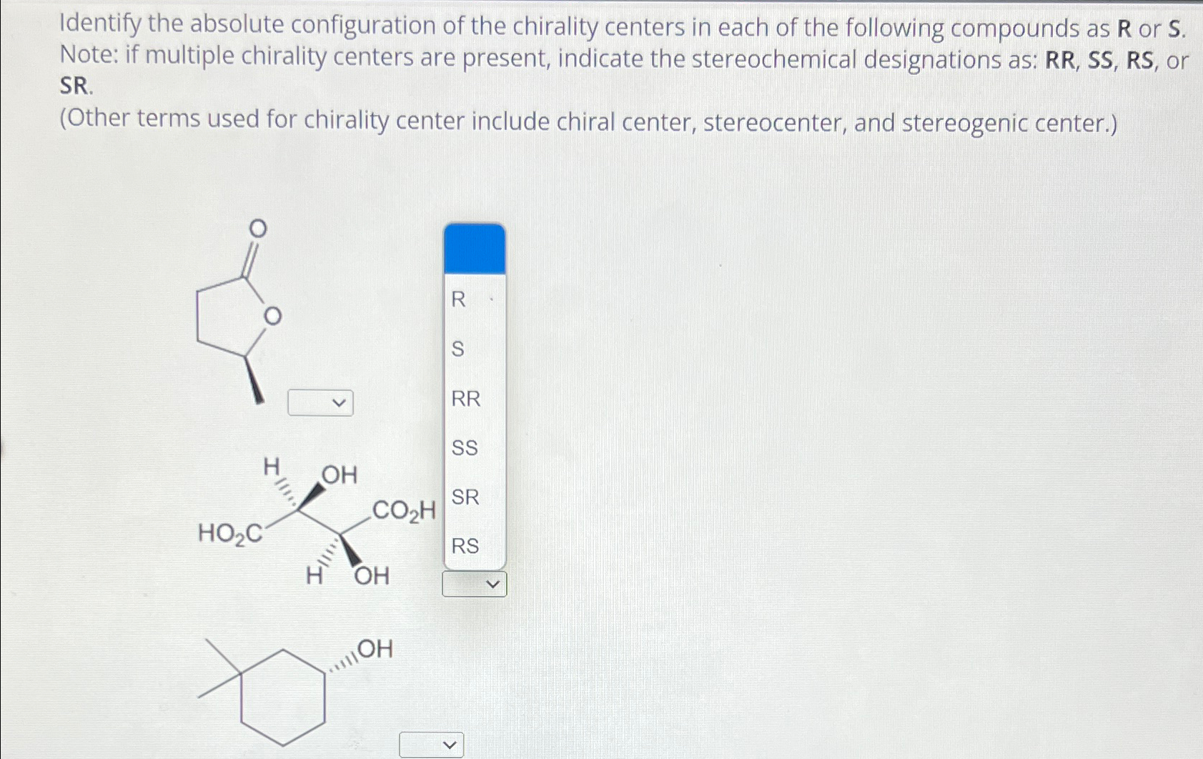 Solved Identify the absolute configuration of the chirality | Chegg.com