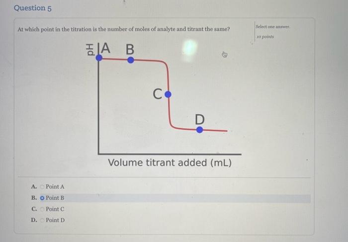 Solved At which point in the titration is the number of | Chegg.com